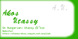 akos utassy business card